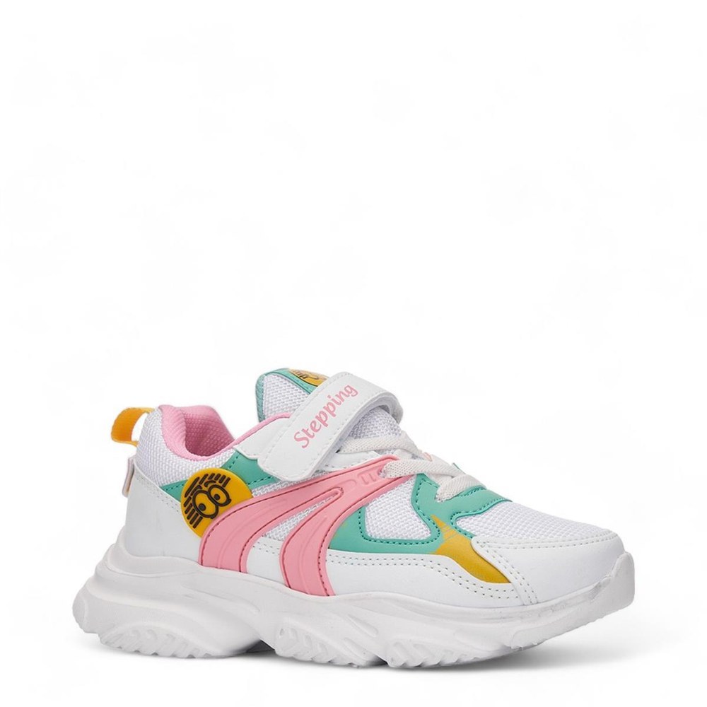Stepping Spor Anrk 2024 Beyaz Pembe Sarı