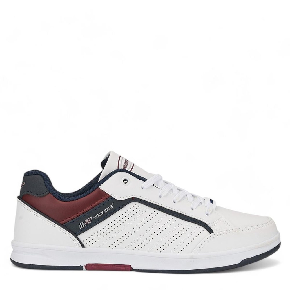 WİCKERS Spor 1777 Beyaz Laci Bordo