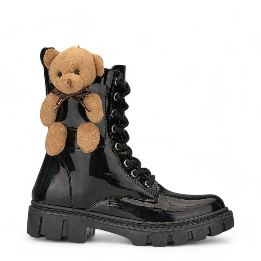 GRAFEN Kids F Bot 106 Ayıcık Rugan Siyah