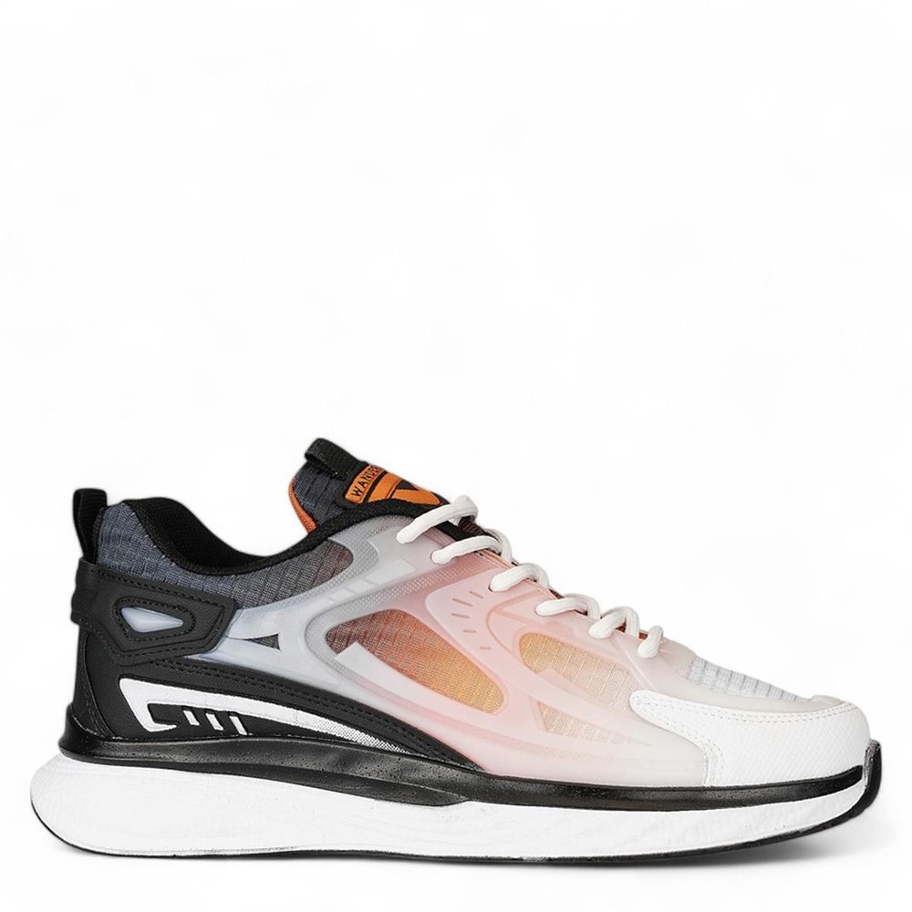 WANDERFULL Spor Denye 4267 Siyah Beyaz Oranj