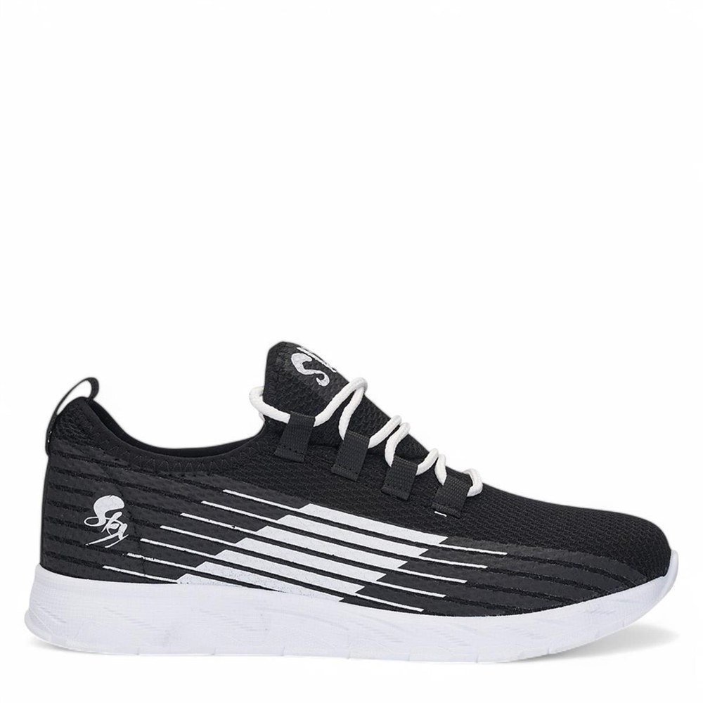 SKY BLUE M Spor Triko 001 Siyah Beyaz