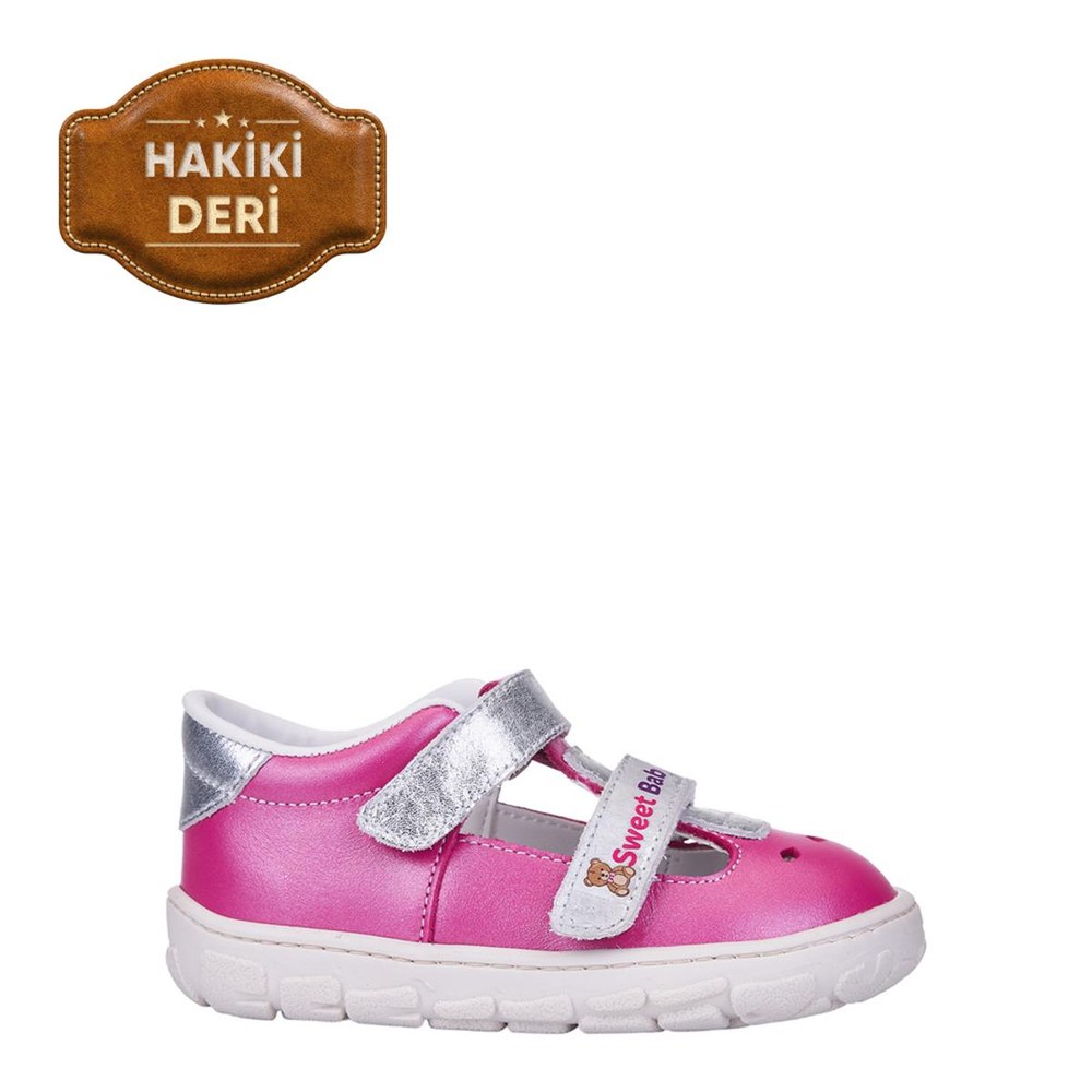 Saseumı Deri Sand 5201 Fuşya Gümüş