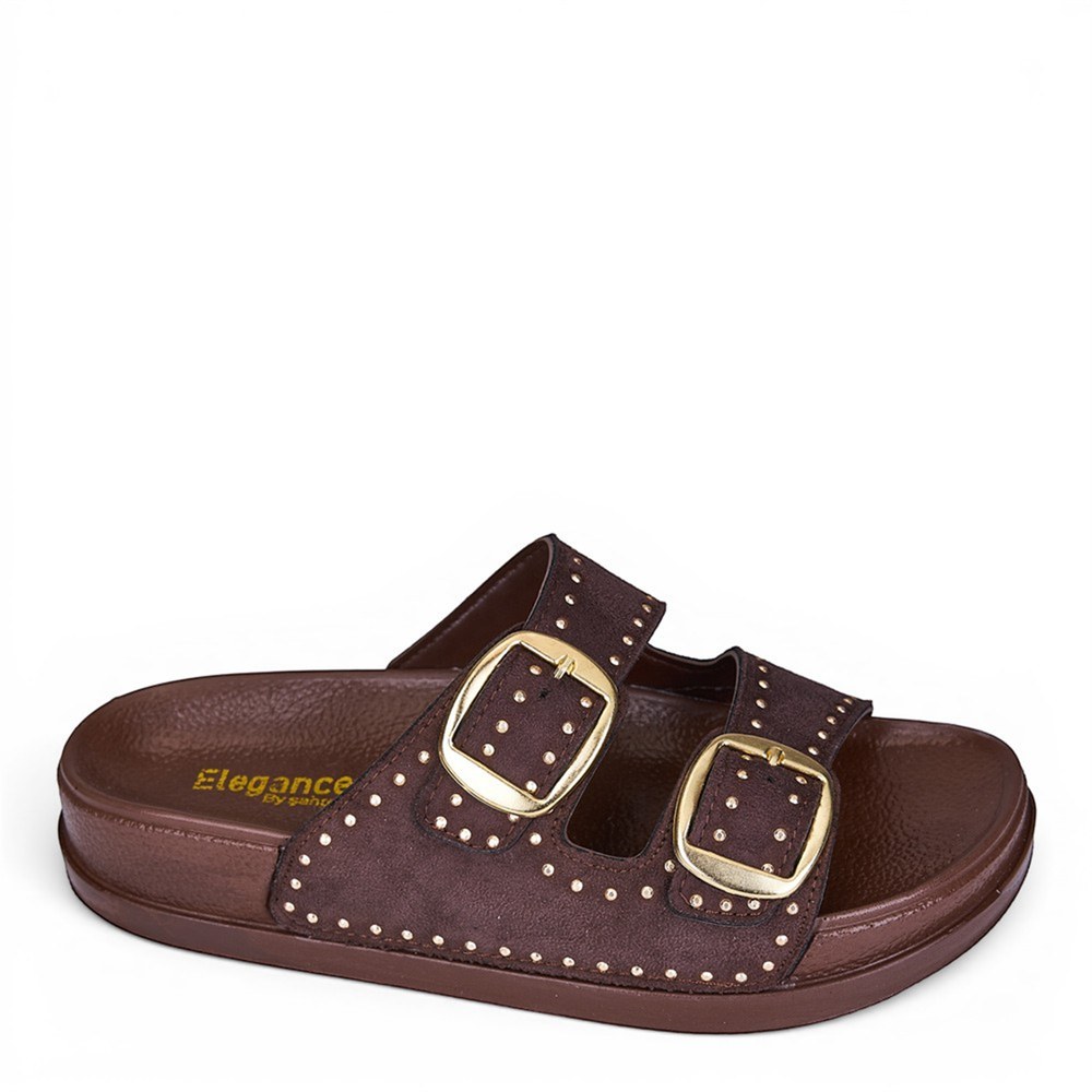 ELEGANCE Terlik 7534 Kahve