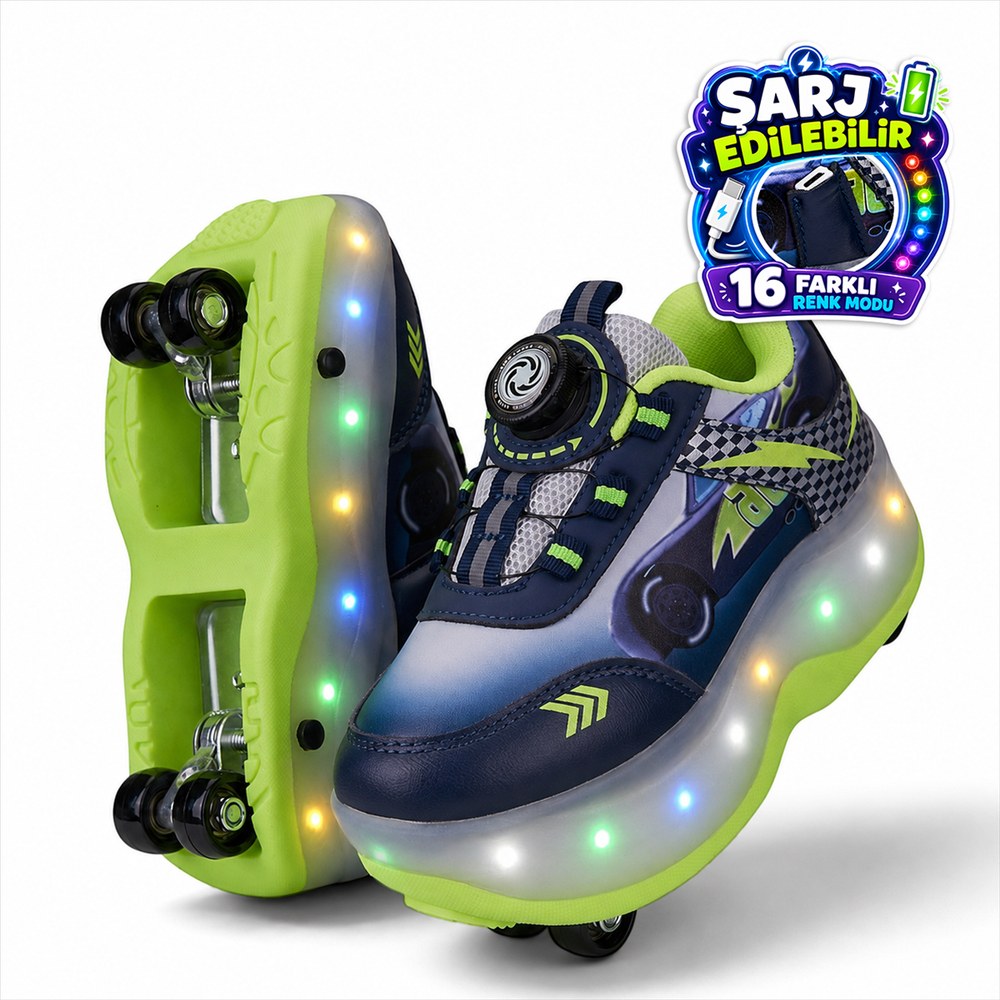 PANTER KİDS F Spor Paten 001 Laci Yeşil (2)