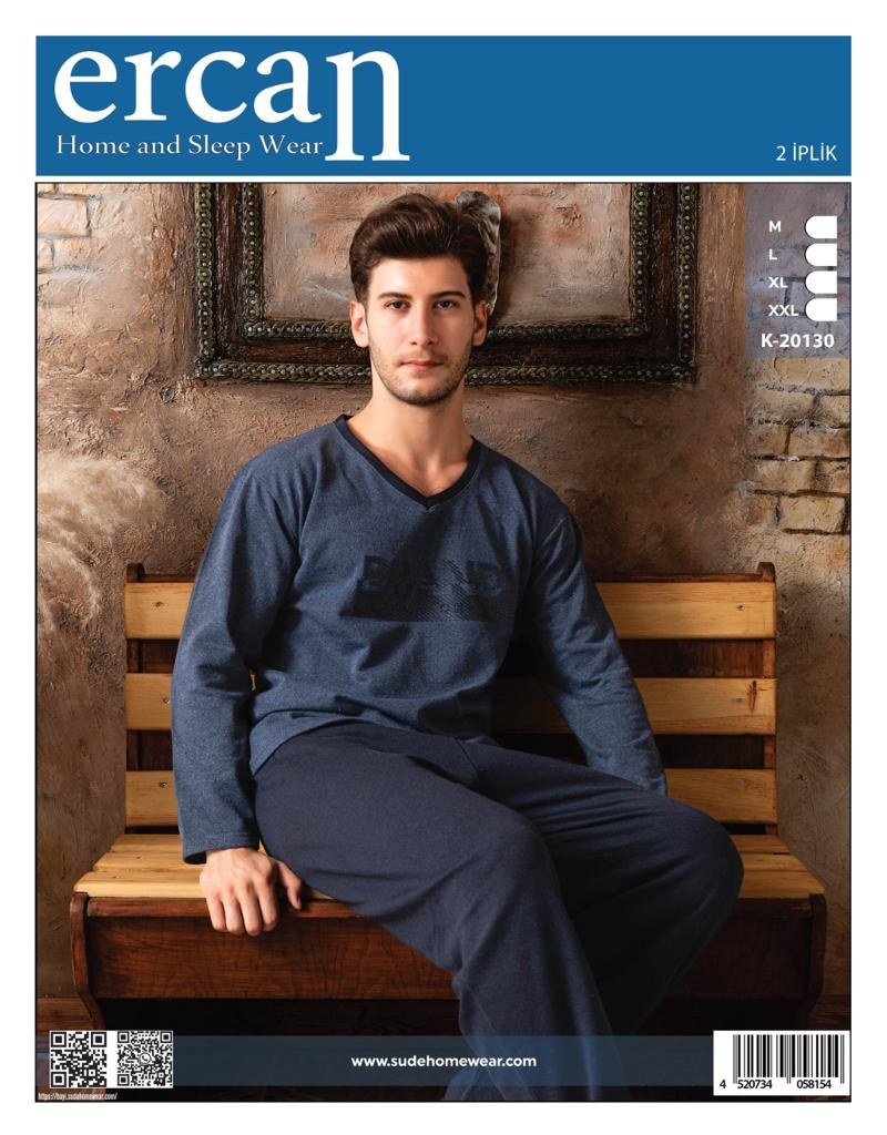Ercan K-20130 Erkek 2'İPLİK Pijama Takım