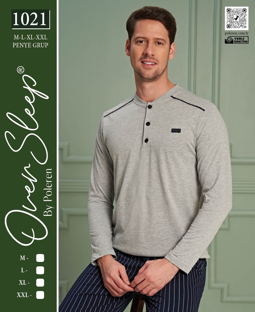 Over Sleep Erkek Poleren Pijama Takım