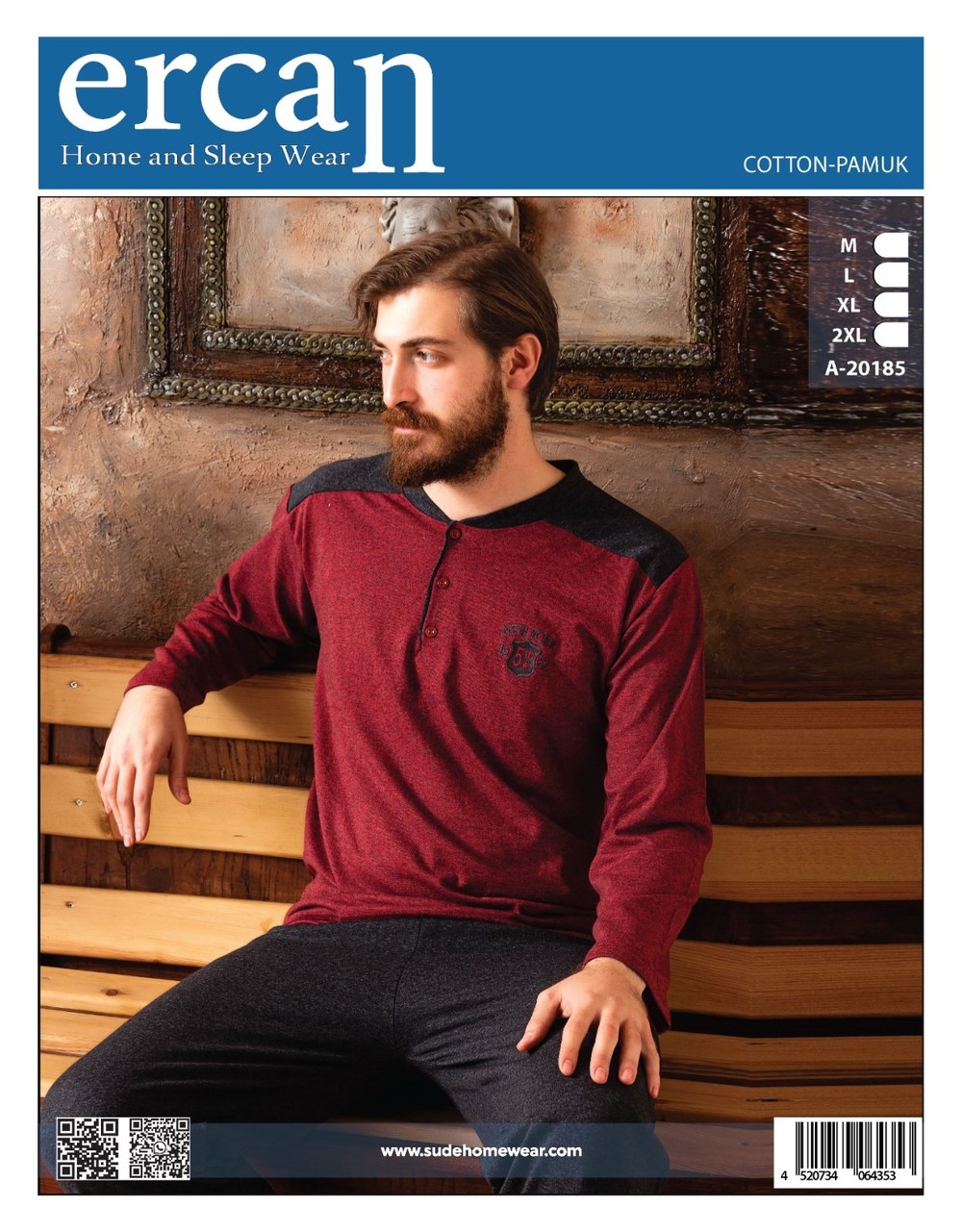 Ercan A-20185 Erkek 2'İPLİK Pijama Takım