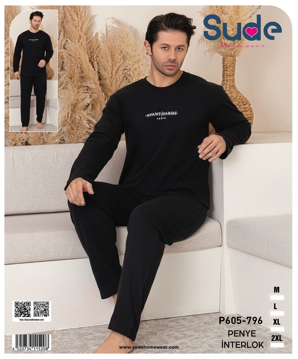 Sude P-605-796 Erkek İnterlok Pijama Takım