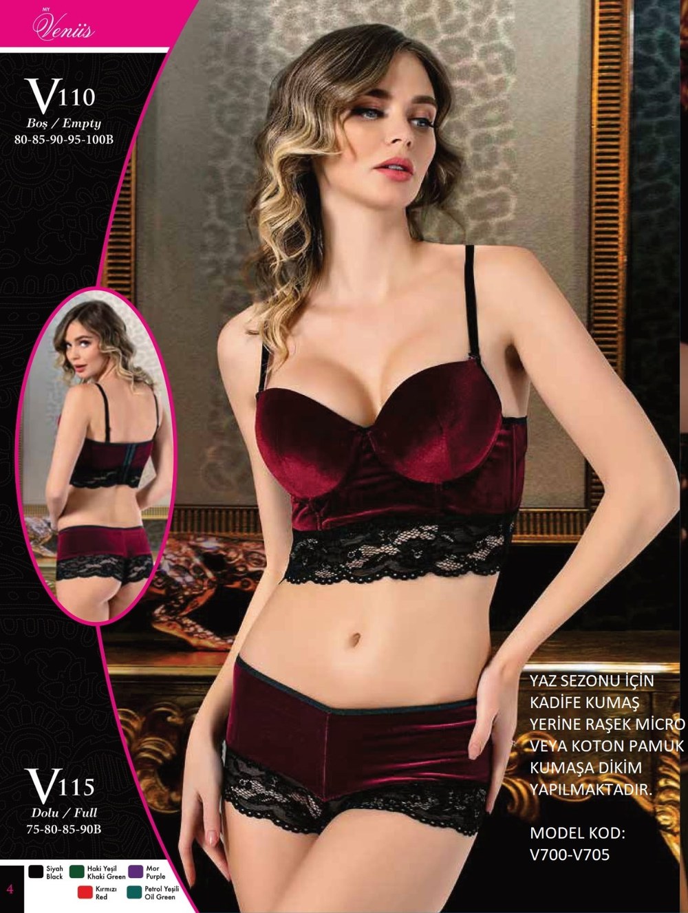 Venüs V115 Sütyen Takım