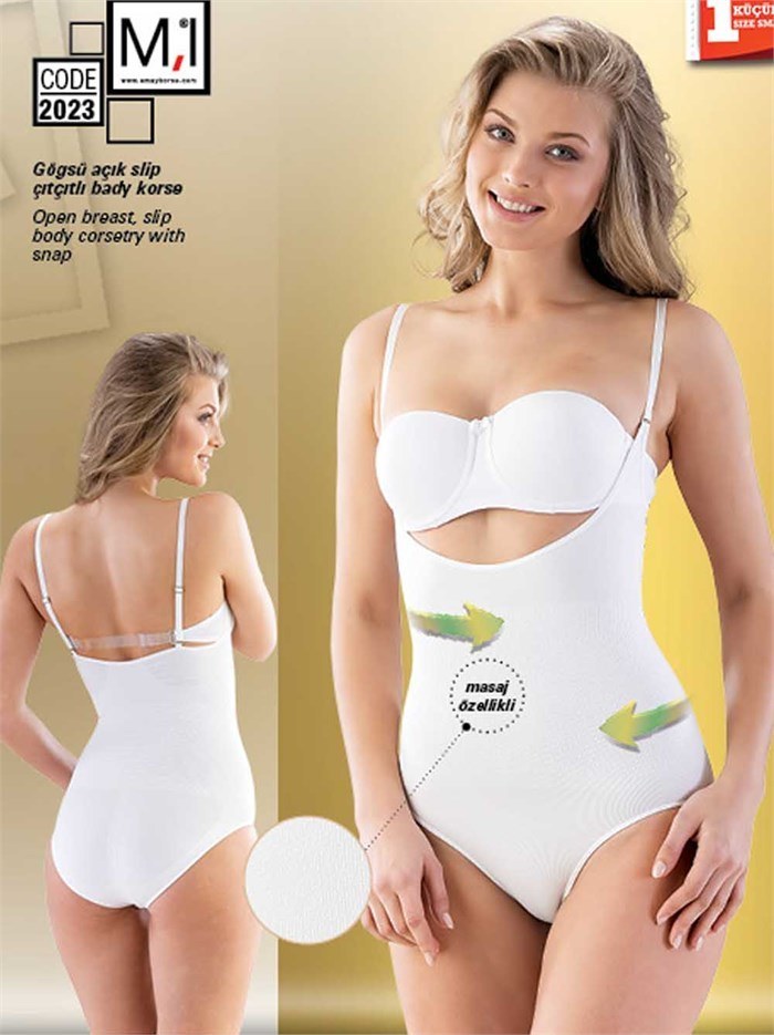 Emay 2023 Göğsü Açık Slip Korse
