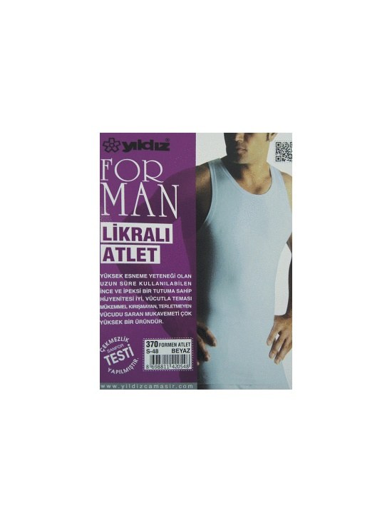Yıldız 370 Formen Beyaz Likralı Atlet