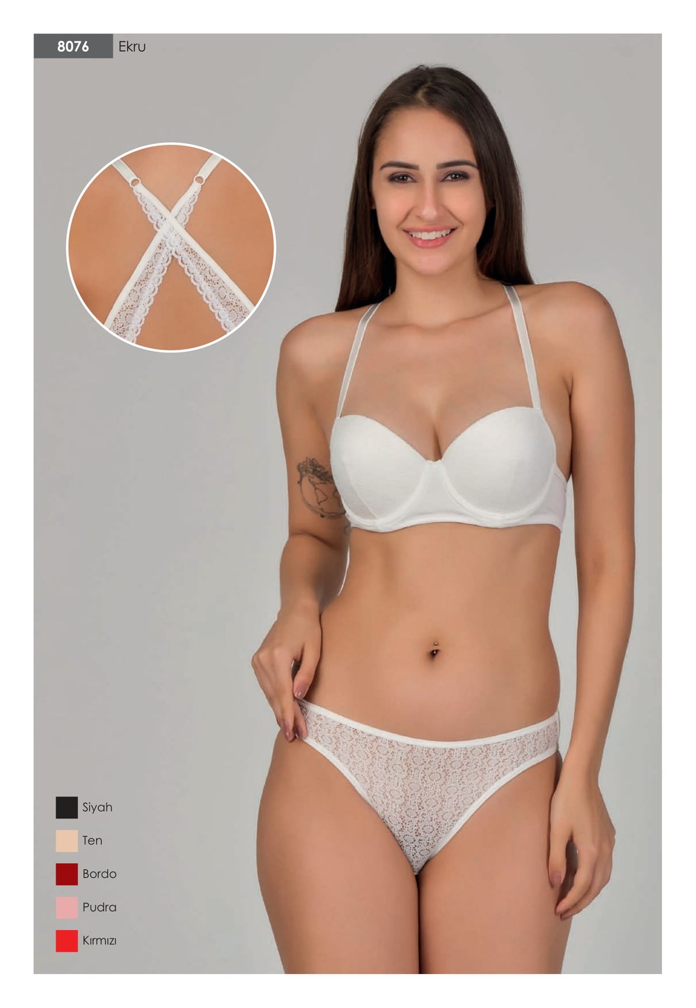 Leonita 8076 Boş Kap Sütyen Takım