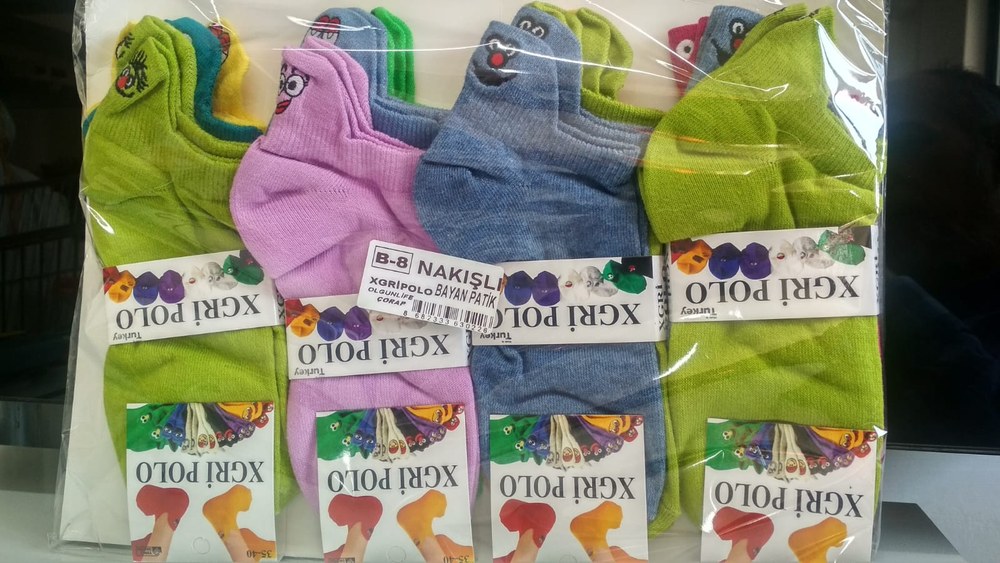 Xgripolo Bayan 3'LÜ Nakışlı Patik