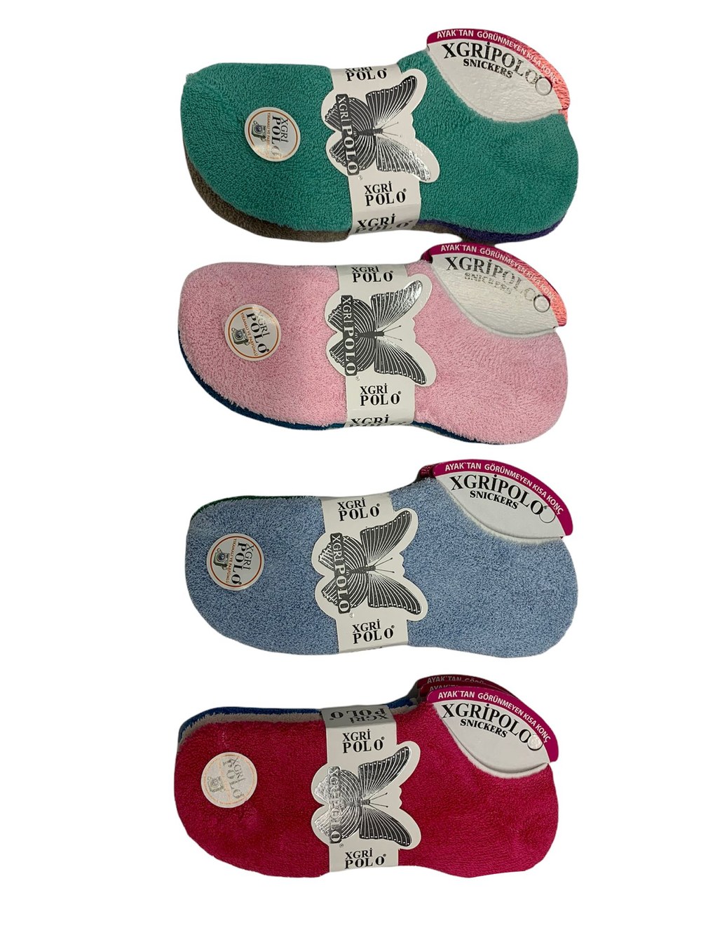 Xgripolo Bayan 3'LÜ Ters Havlu Sneaker