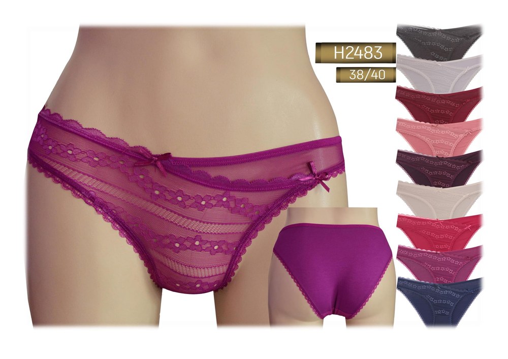 Helena H2483-BD:38/40 Bıkını On Yan Ve Ag Tul Orta Bant Arka Pamuk