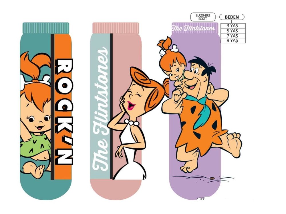 The Flintstones Taş Devri Soket Çorap