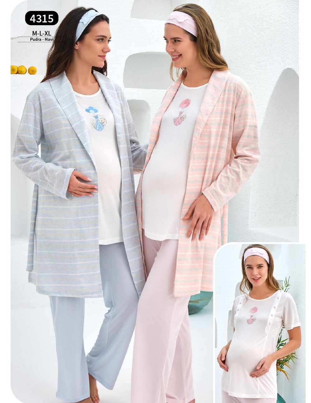 Baha 4315 Bayan 3'LÜ Pijama Takım