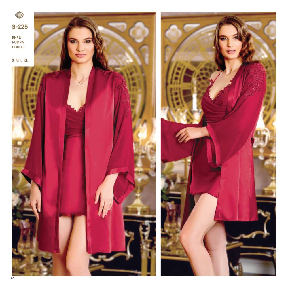 Jeremi S225 Saten Brodeli 6'LI Set Takım