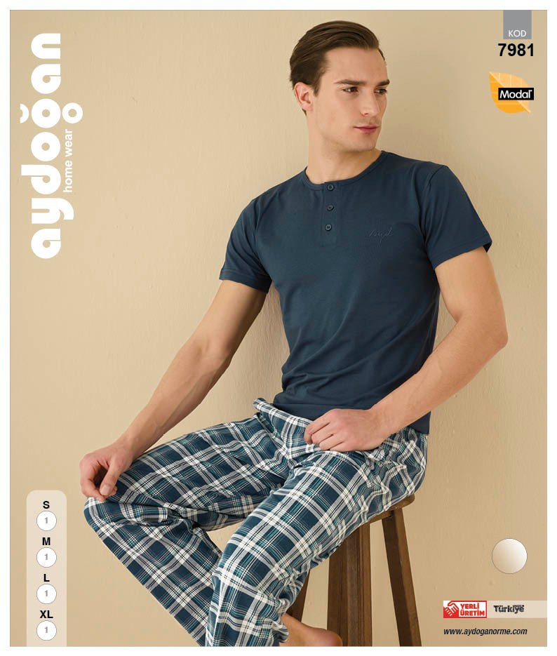 Aydoğan 7981 Modal Kısa Kol Pijama Takım