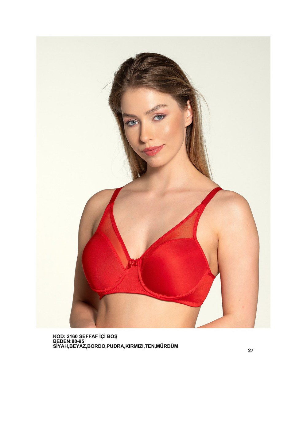 Liza 2160 B Cup Desteksız Şeffaf Sutyen