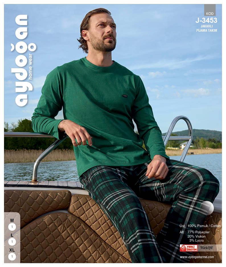 Aydoğan 3453 Bay Jakarlı Pijama Takım