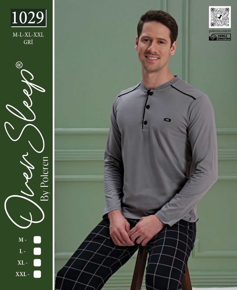 Over Sleep Erkek Poleren Pijama Takım