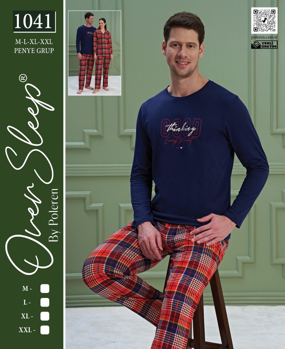 Over Sleep Erkek Poleren Pijama Takım