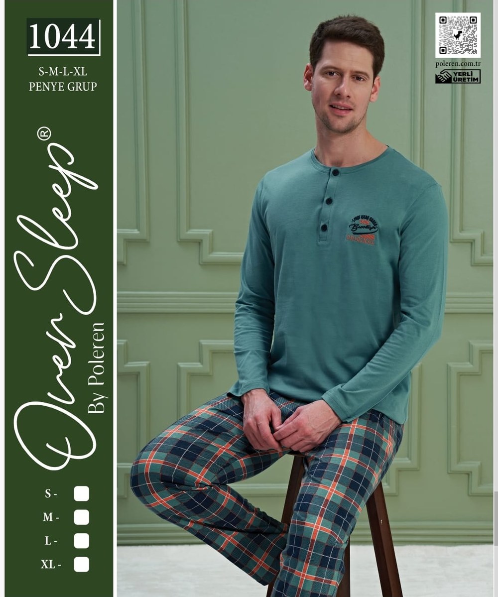 Over Sleep Erkek Poleren Pijama Takım