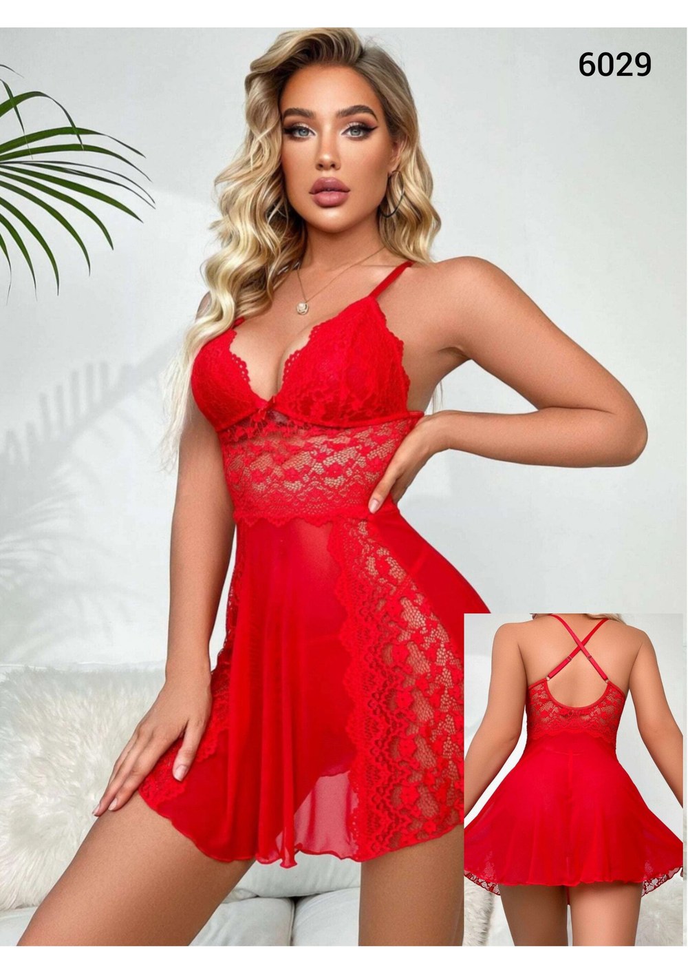Beleng 6029 Kırmızı Fantazi Gecelık