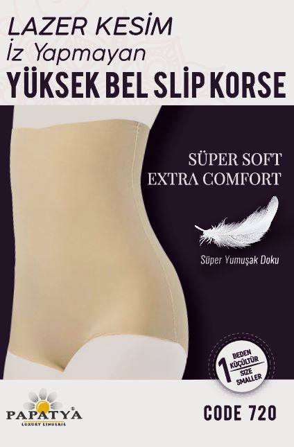 Papatya 720 Lazer Kesim Yuksek Bel Slıp Korse
