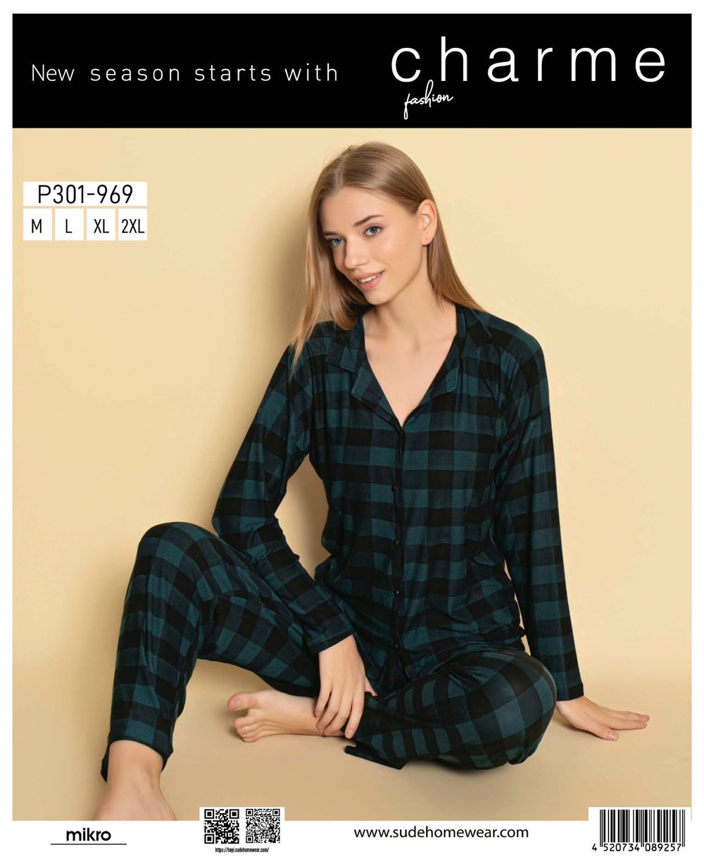 Charme P-301-969 Bayan Mıkro Gömlek U.Kol Pj Tkm