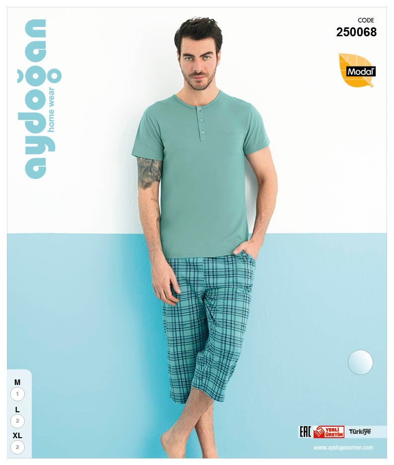 Aydoğan 250068 Erkek Modal Bermuda Patlı K.Kol Pj Takım