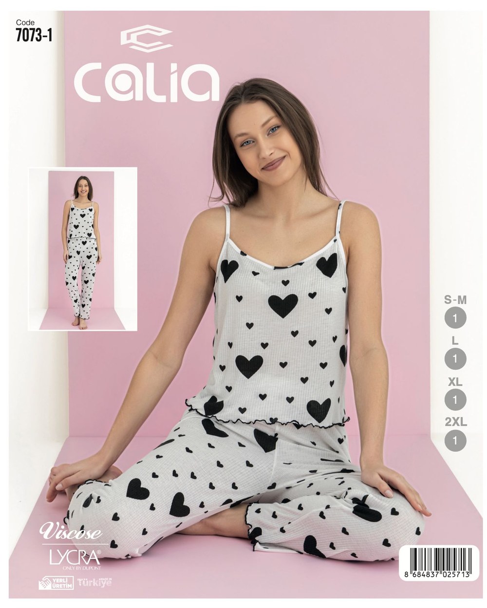 Calia Bayan Raporlu İp Ask.Pijama Takım