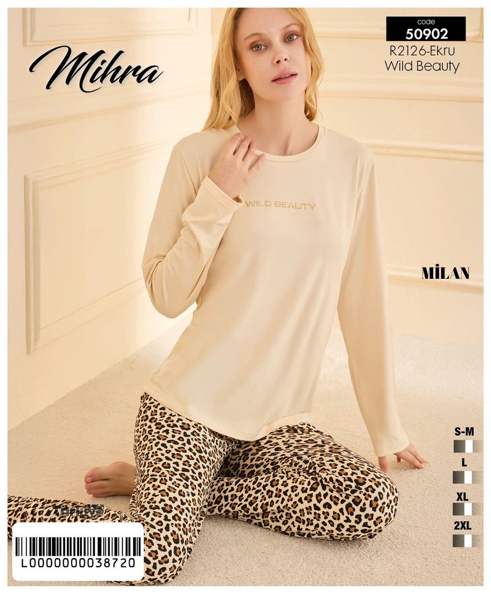 Arcan 50902 Ekru Milan Basic Pijama Tkm