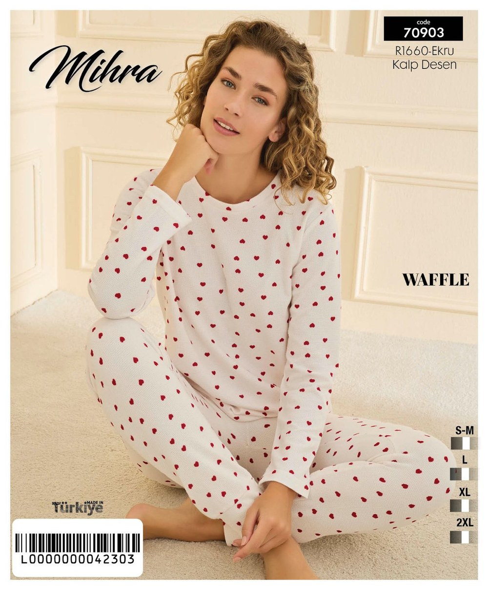 Arcan 70903 Ekru Bayan Waffle Basic Pj Takım