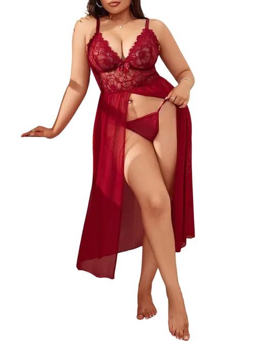 Beleng 5416 Kırmızı Fantazi Gecelık