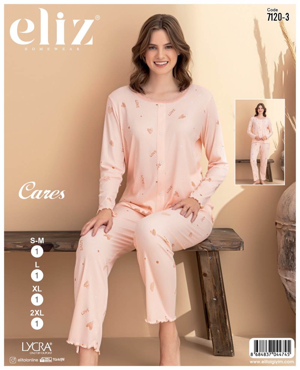 Eliz Bayan Cares Dantelli Pijama Takım