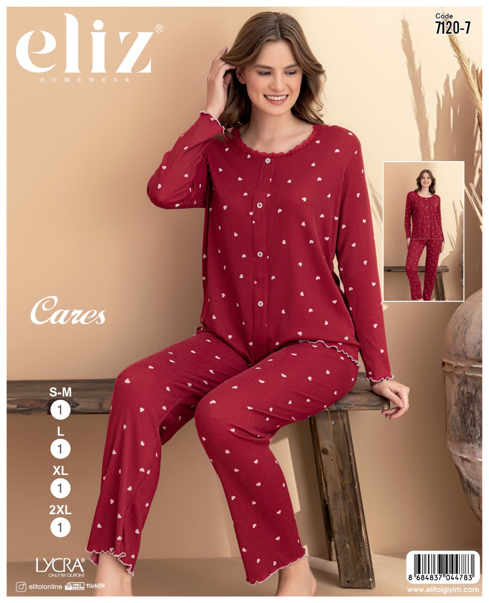 Eliz Bayan Cares Dantelli Pijama Takım
