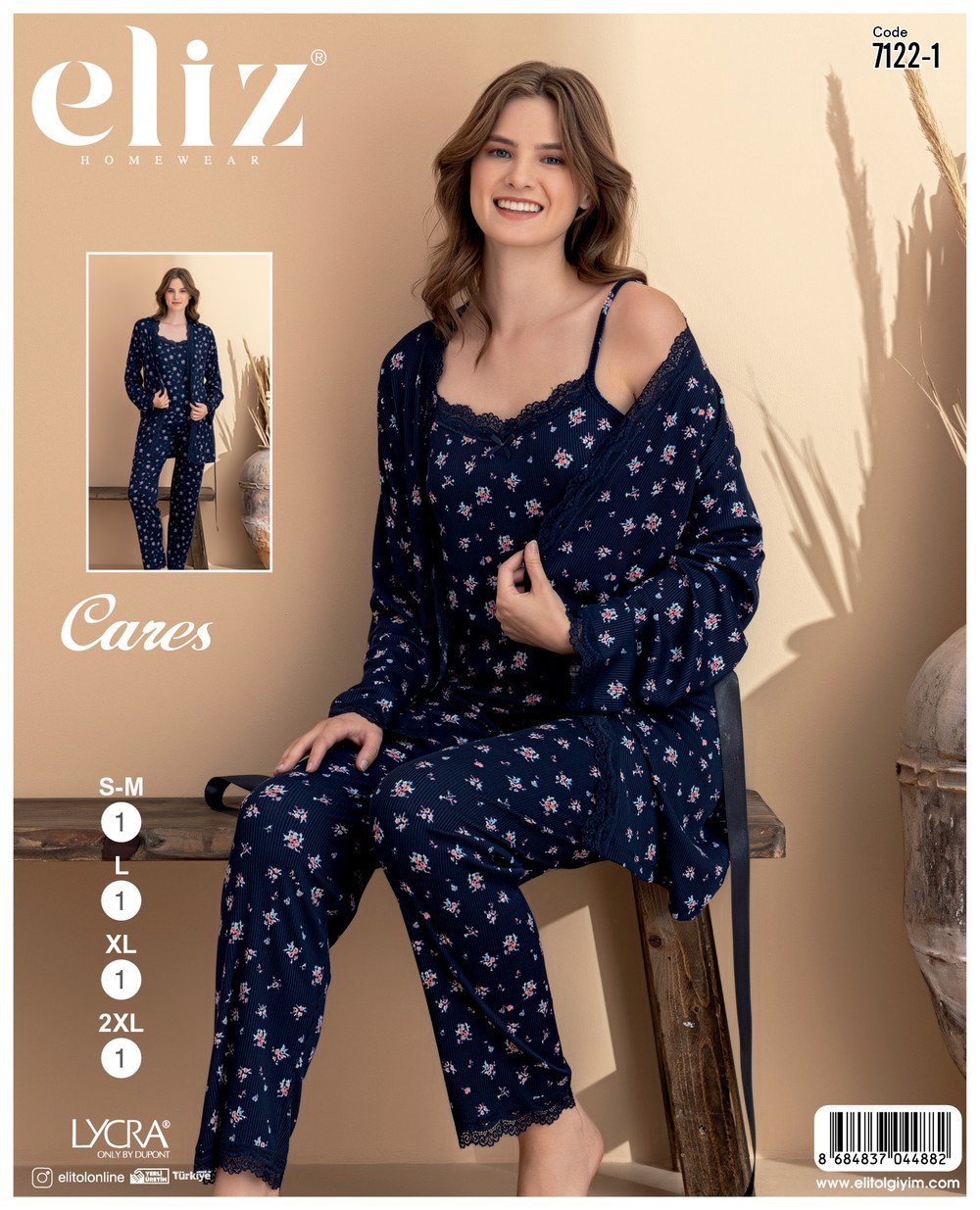 Eliz Bayan Cares Sabahlık Pijama Takım