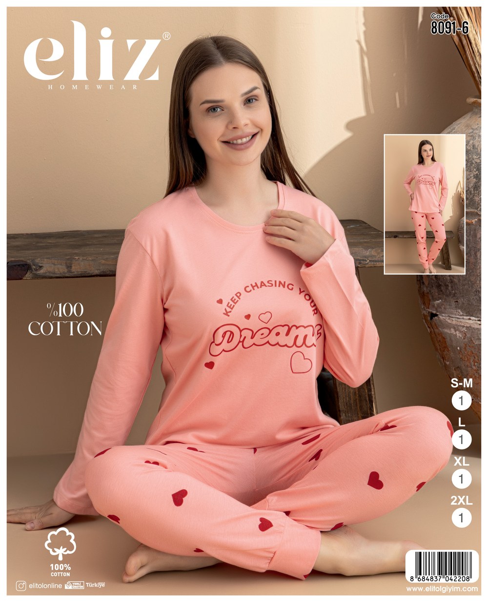 Eliz Bayan Süprem Basic Pijama Takım