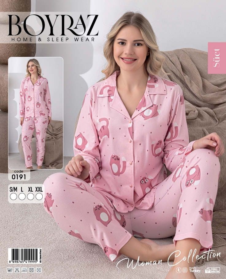 Boyraz 0191 Bayan Süet Düğ. U.Kol Pj Takım