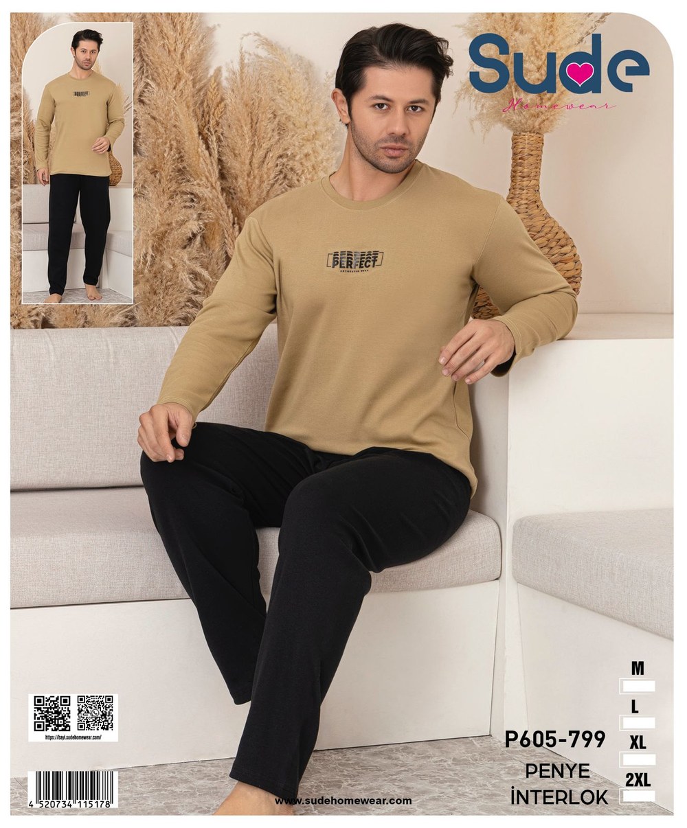 Sude P-605-799 Erkek İnterlok Pijama Takım