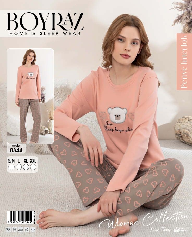 Boyraz 0344 Bayan Penye İnterlok Pj Takım