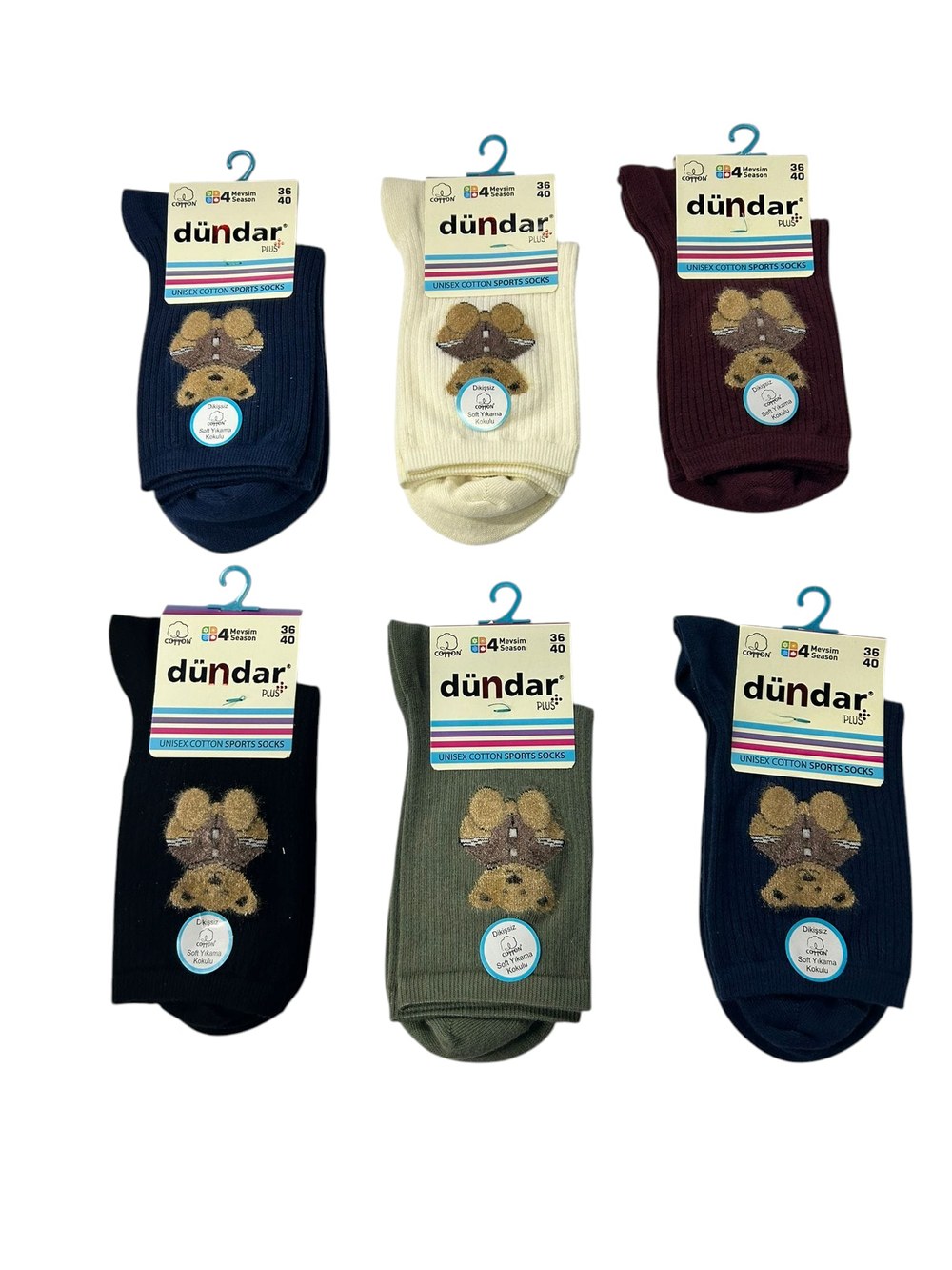 Dündar Plus Unisex Cotton Sports Çorap
