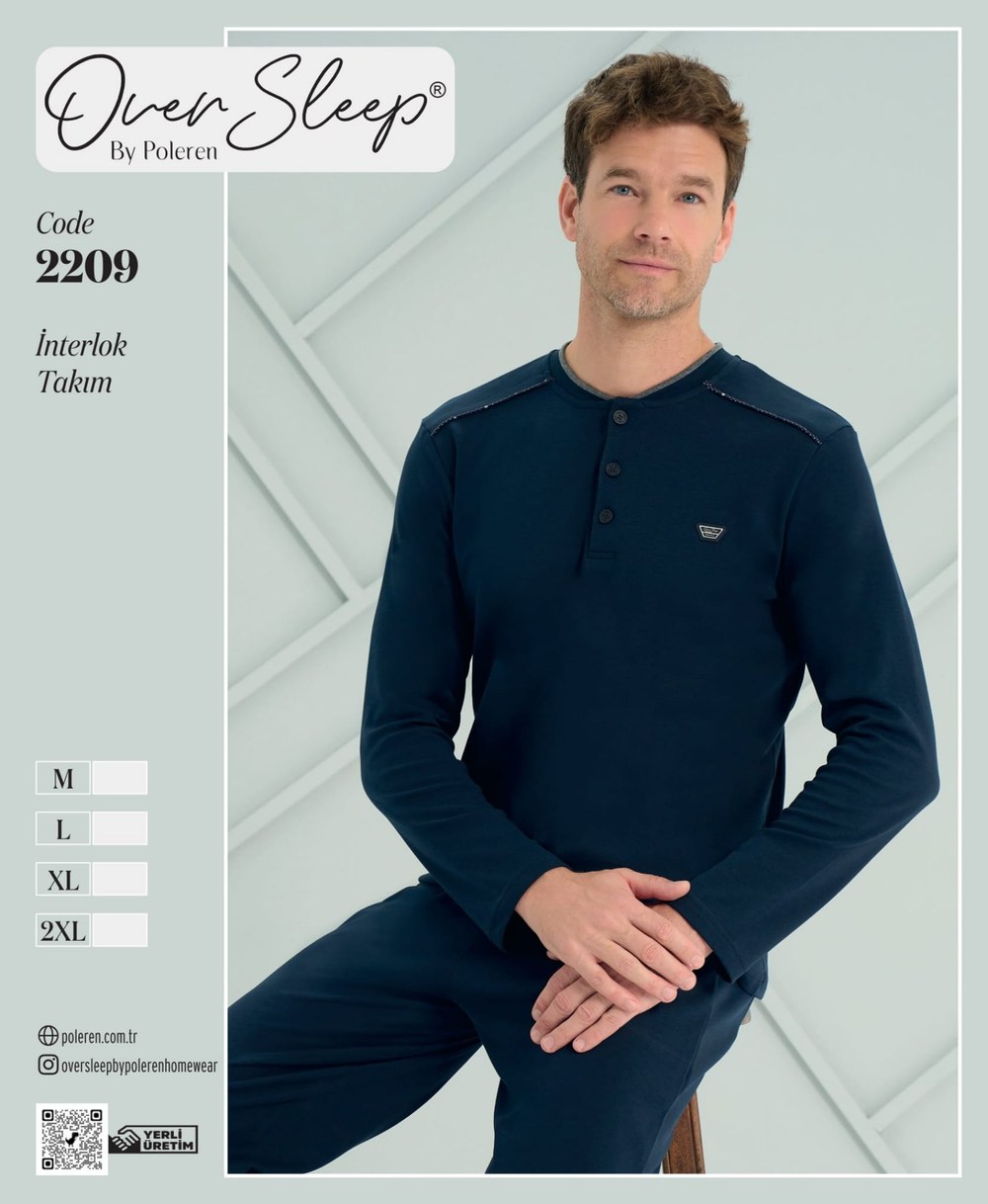 Over Sleep Erkek Poleren Antrasit İnterlok Pijama Takım