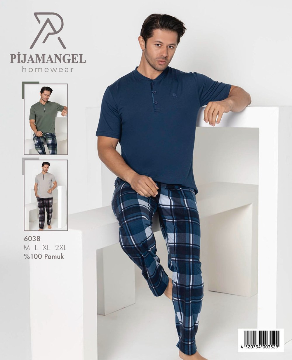 Pijamangel Erkek Süprem K.Kol Pijama Takım