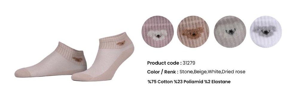 Aytuğ 31279 Bayan Penye Patik Desen