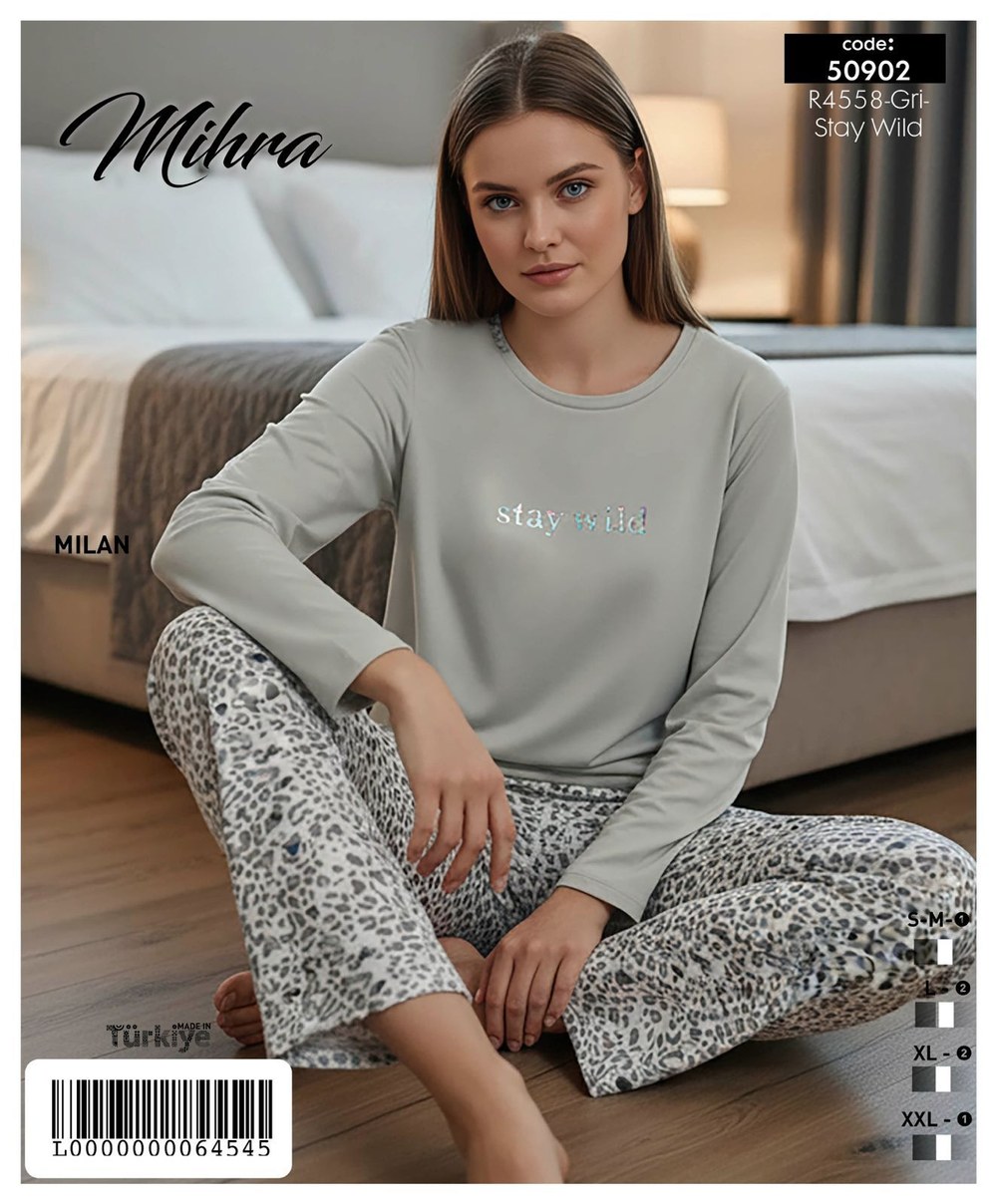 Arcan 50902 R-4558 Gri Milan Basic Pijama Tkm