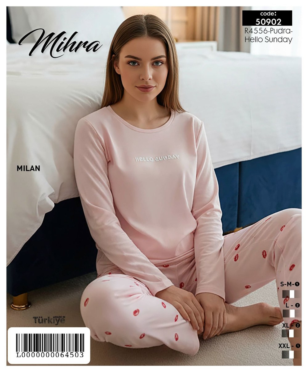 Arcan 50902 R-4556 Pudra Milan Basic Pijama Tkm