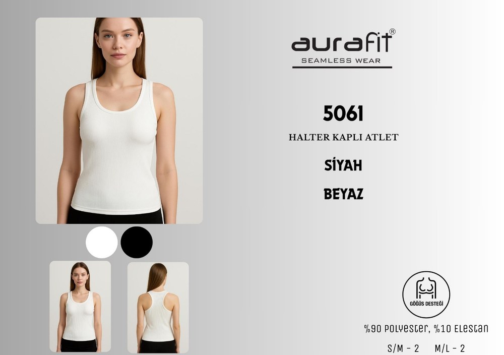 Aurafit 5061 Bayan Kaplı Halter Atlet